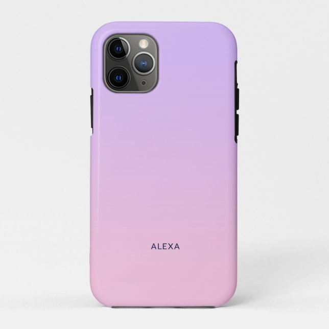 Coques Case-Mate iPhone Plat violet à rose ombre (Dos)