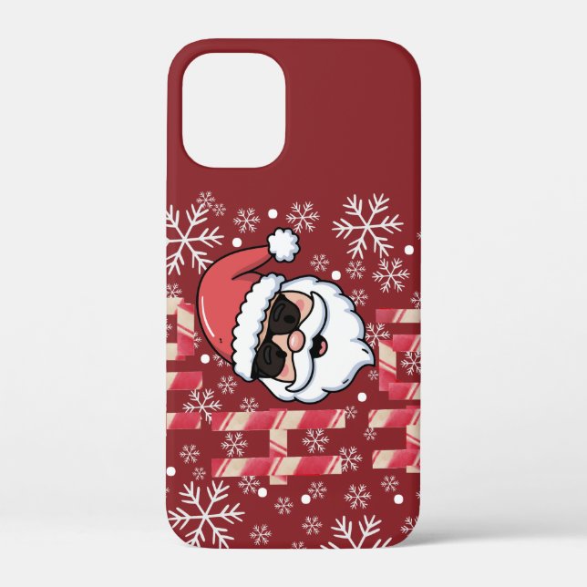 Coques Case-Mate iPhone Plateau de service de Noël Cool Retro Santa (Verso)