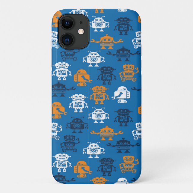 Coques Case-Mate iPhone Plein de petits robots (Dos)
