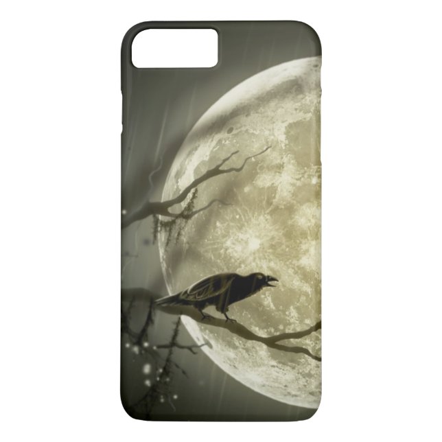 Coques Case-Mate iPhone Pleine lune avec un Corbeau (Dos)