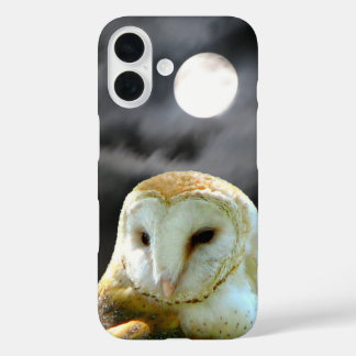 Coque Pour iPhone 16 Pleine lune de Barn Owl