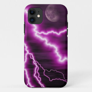 Etui iPhone Case-Mate Pleine lune et foudre pourpre