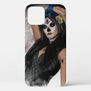 Case-Mate iPhone Case Pleine lune Sugar Skull Dark Mask & Blue Eyes