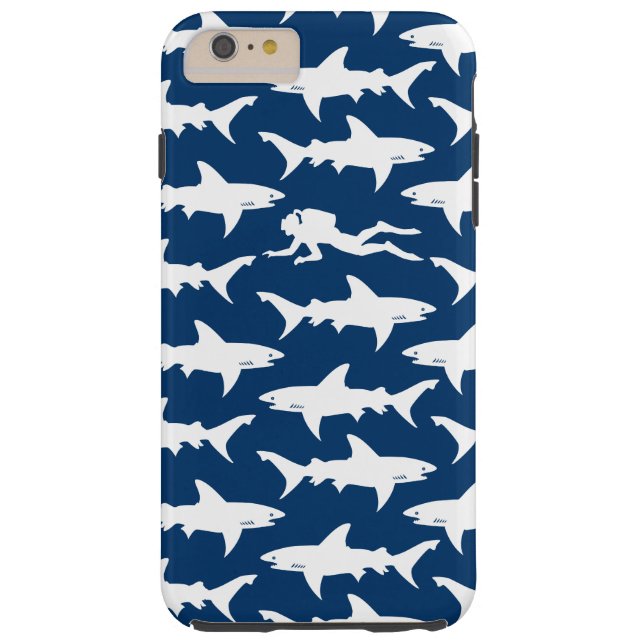Coques Case-Mate iPhone Plongée plongée nage avec une école de requins (Dos)