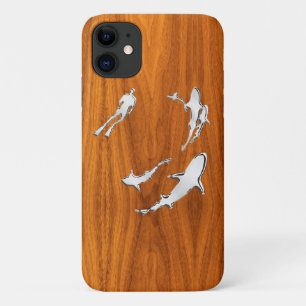 Coque Case-Mate iPhone Plongez avec des requins sur le style de placage d