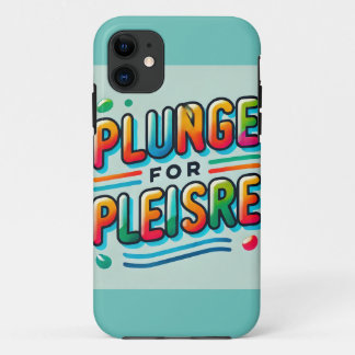 Case-Mate iPhone Case "Plongez pour le plaisir" Typographie colorée Télé