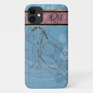 Case-Mate iPhone Case Pluie Bleue Monogram Barrel Racer