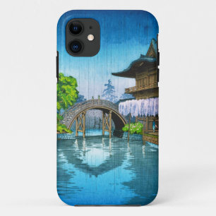 Coques Pour iPhone Pluie orientale fraîche de lac shrine de Kameido