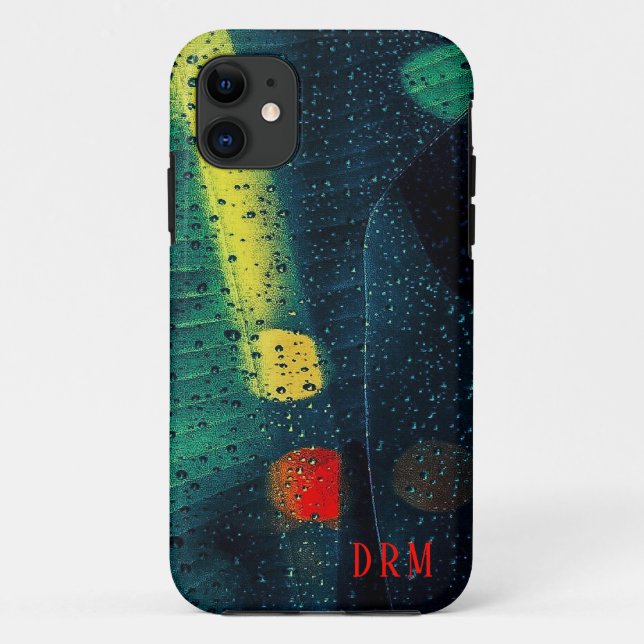 Coques Case-Mate iPhone Pluie Vert pointillé (Dos)