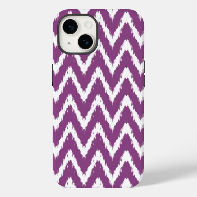 Coques Case-Mate iPhone Plum Asian Moods Ikat Chevrons (Verso)