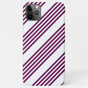 Case-Mate iPhone Case Plum et blanc cinq bandes motif