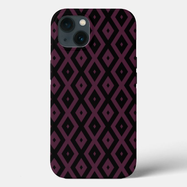 Coques Case-Mate iPhone Plum et diamant noir motif Coque-Mate iPhone ca (Verso)