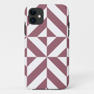 Coque Case-Mate iPhone Plum Geometric Deco Cube Pattern