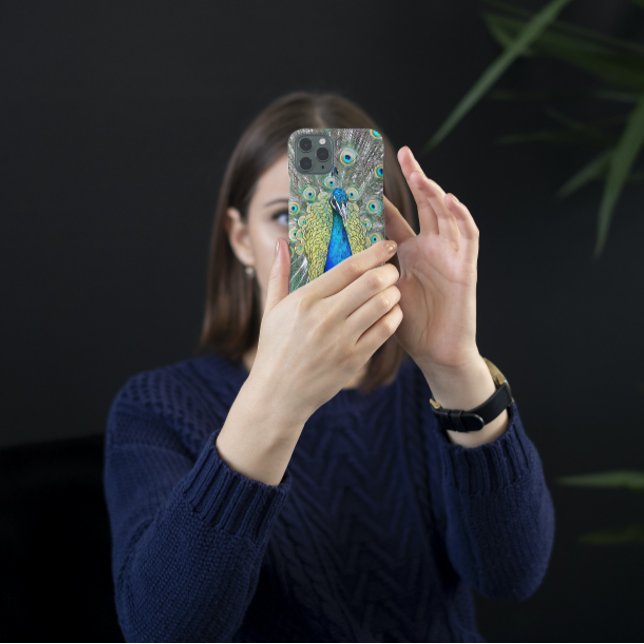 Coques Case-Mate iPhone Plumage bleu Peacock (In Situ)