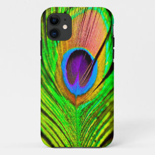 Coque Case-Mate Pour iPhone Plume de paon aux couleurs néon
