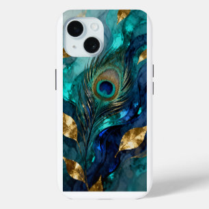 Coque Case-Mate iPhone Plume de Paon Irridescente Abstraite