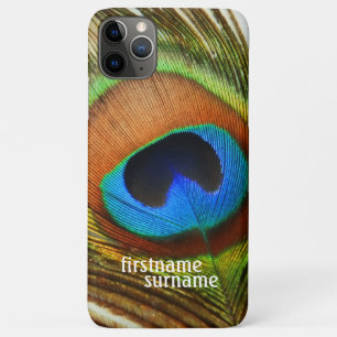 Etui iPhone Case-Mate Plume de paon Nom personnalisé