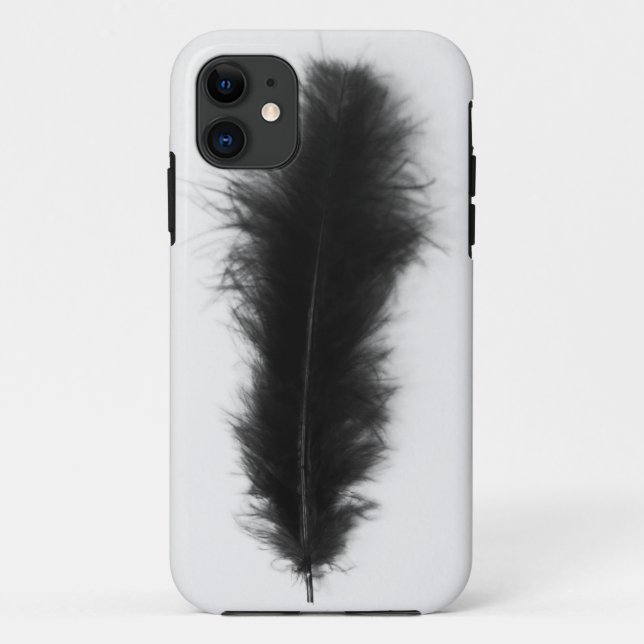 Coques Case-Mate iPhone Plume noire (Dos)