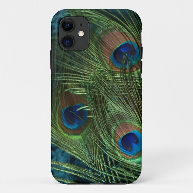 Coques Case-Mate iPhone Plume verte de paon (Dos)
