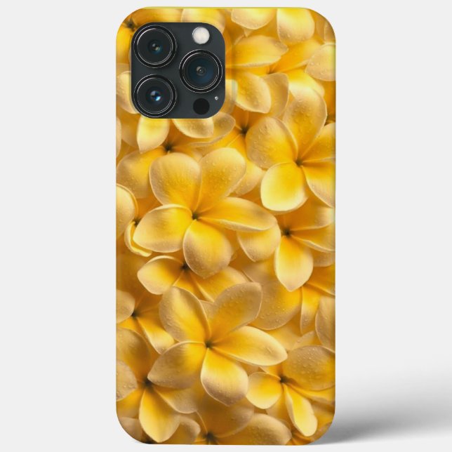 Coques Case-Mate iPhone Plumeria Fleur Jaune (Verso)