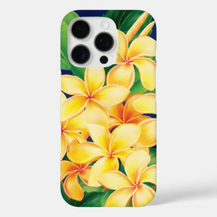 Coque iPhone 16 Pro Plumeria paradisiaque tropicale Illustration hawaï
