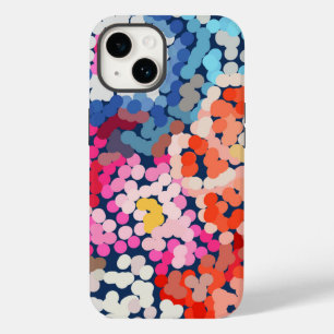 Coque Case-Mate iPhone Plumeria tropicale pointillée Fleurs Abstraites