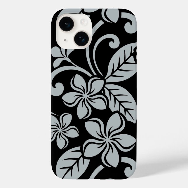 COQUES Case-Mate iPhone PLUMÉRIE DE L'ÎLE (NOIR/GRIS) (Verso)