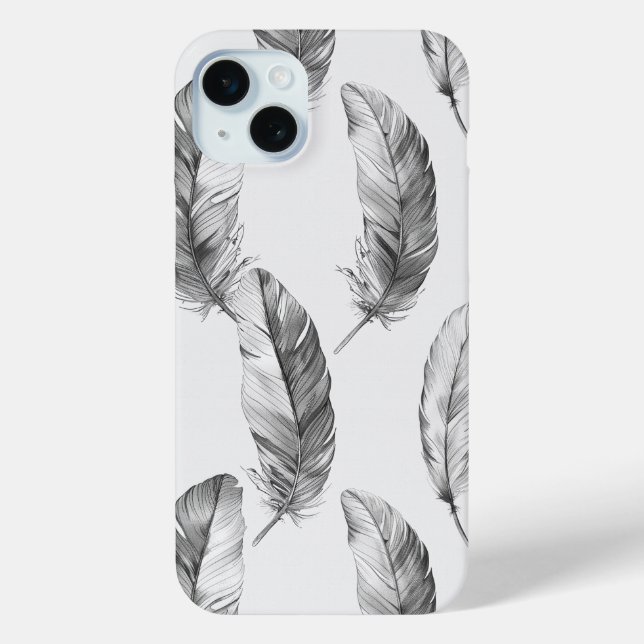 Coques Case-Mate iPhone Plumes blanches (Verso)
