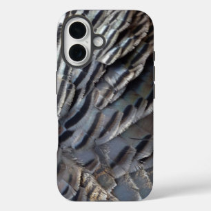 Coque Pour iPhone 16 Plumes de Dindon Sauvage II Design Abstrait de la
