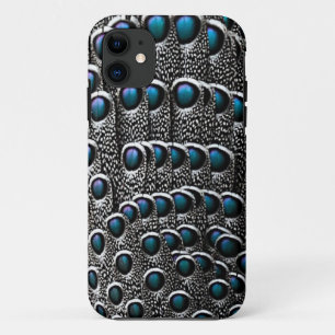 Coque Case-Mate iPhone Plumes de paon gris