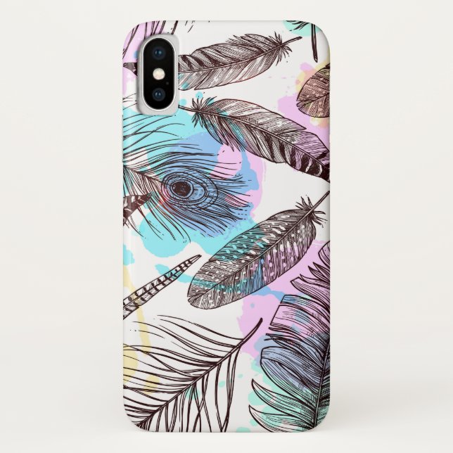 Coques Case-Mate iPhone Plumes de paquetage (Dos)