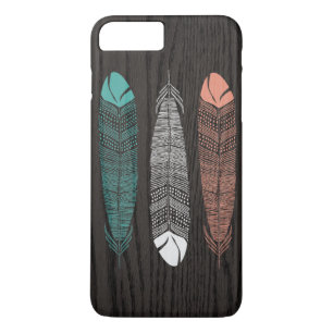 Coques Pour iPhone Plumes dessinées sur le cas plus de l'iPhone 7 de