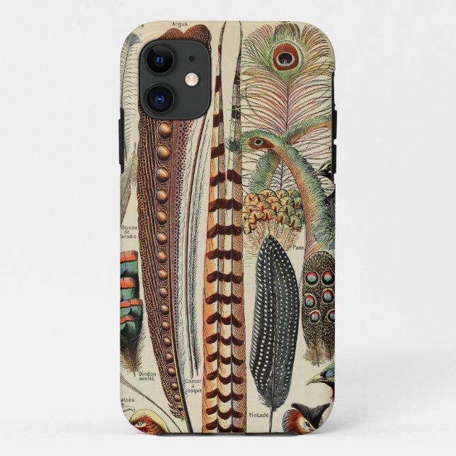 Coques Case-Mate iPhone Plumes d'oiseau sauvage Antiquités (Dos)