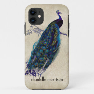 Etui iPhone Case-Mate Plumes entières Peacock vintages sur dentelle tach