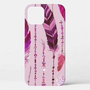 Case-Mate iPhone Case Plumes ethniques : Motif de couleur vive.