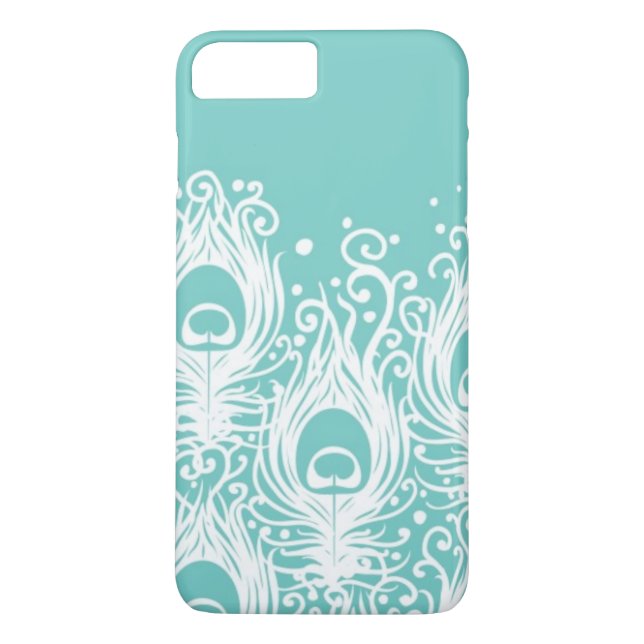 Coques Case-Mate iPhone Plumes molles de paon (Dos)