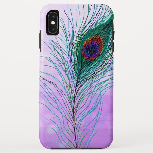 Coques Case-Mate iPhone Plumes Peacock à main (Dos)