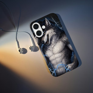 Coque Pour iPhone 16 Plus de Monsieur Gentil Mec Drôle de Mème de Loup