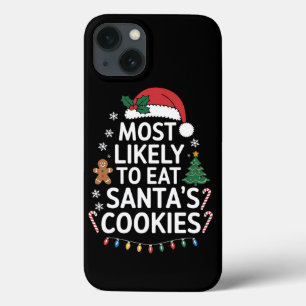 Case-Mate iPhone Case Plus susceptible de manger les cookies de Santa No