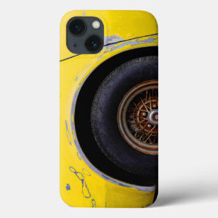 iPhone 13 Coque Pneu rouillé, Peeling Yellow Peint Voiture