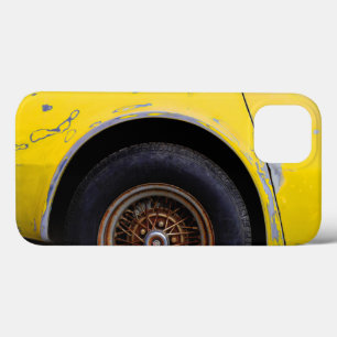 iPhone 13 Coque Pneu rouillé, Peeling Yellow Peint Voiture
