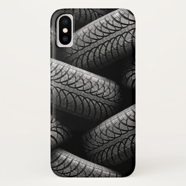 Coques Case-Mate iPhone Pneus de voiture noir (Dos)