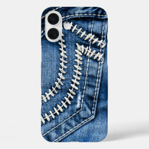 Coque Pour iPhone 16 Plus Poche de Jeans