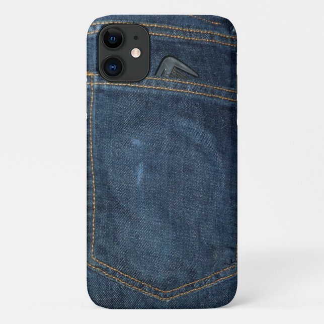 Coques Case-Mate iPhone Poche Denim Jeans bleu (Dos)