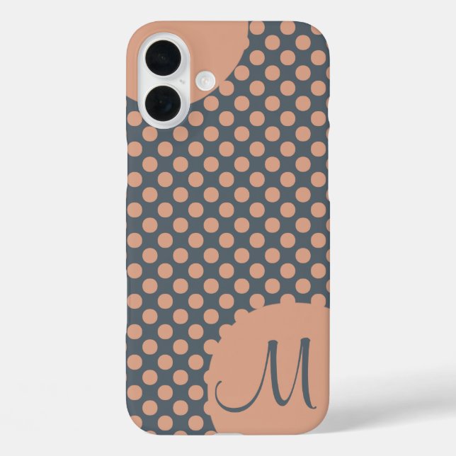 Coques Case-Mate iPhone Poche rose monogramme Élégante Poche Point (Verso)