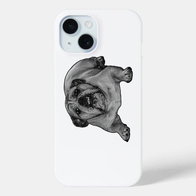 Coques Case-Mate iPhone Pocket bulldog, ink-dot cool (Verso)