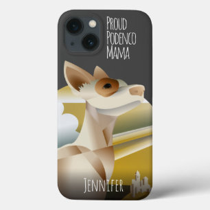 Case-Mate iPhone Case Podenco Dog Art Déco Personnalisé Design Vintage