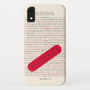 Case-Mate iPhone Case Poème inspiré de desiderata en texte décoratif