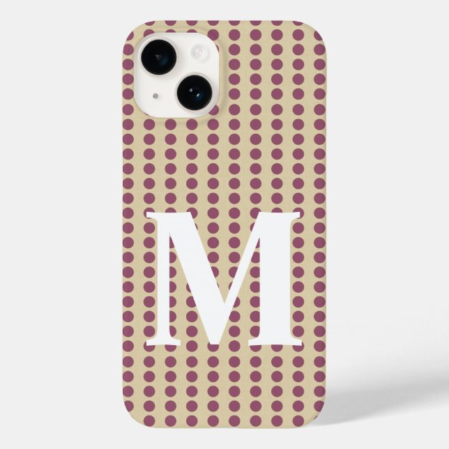 Coques Case-Mate iPhone Poids d'épices de prune avec monogramme (Verso)