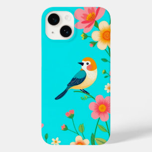 Coque Case-Mate iPhone Poignée de protection quotidienne oiseau bleu vibr